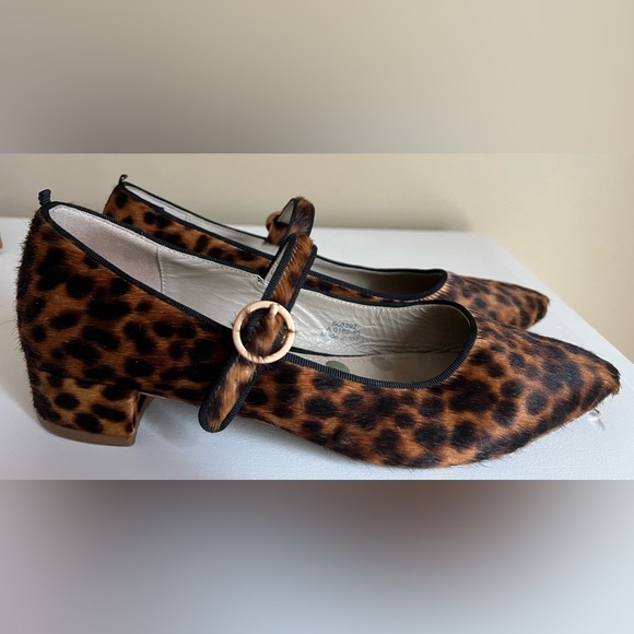 Boden Rosabel Leopard Calf Hair Pointed Toe.  Size 40 - Picture 2 of 11